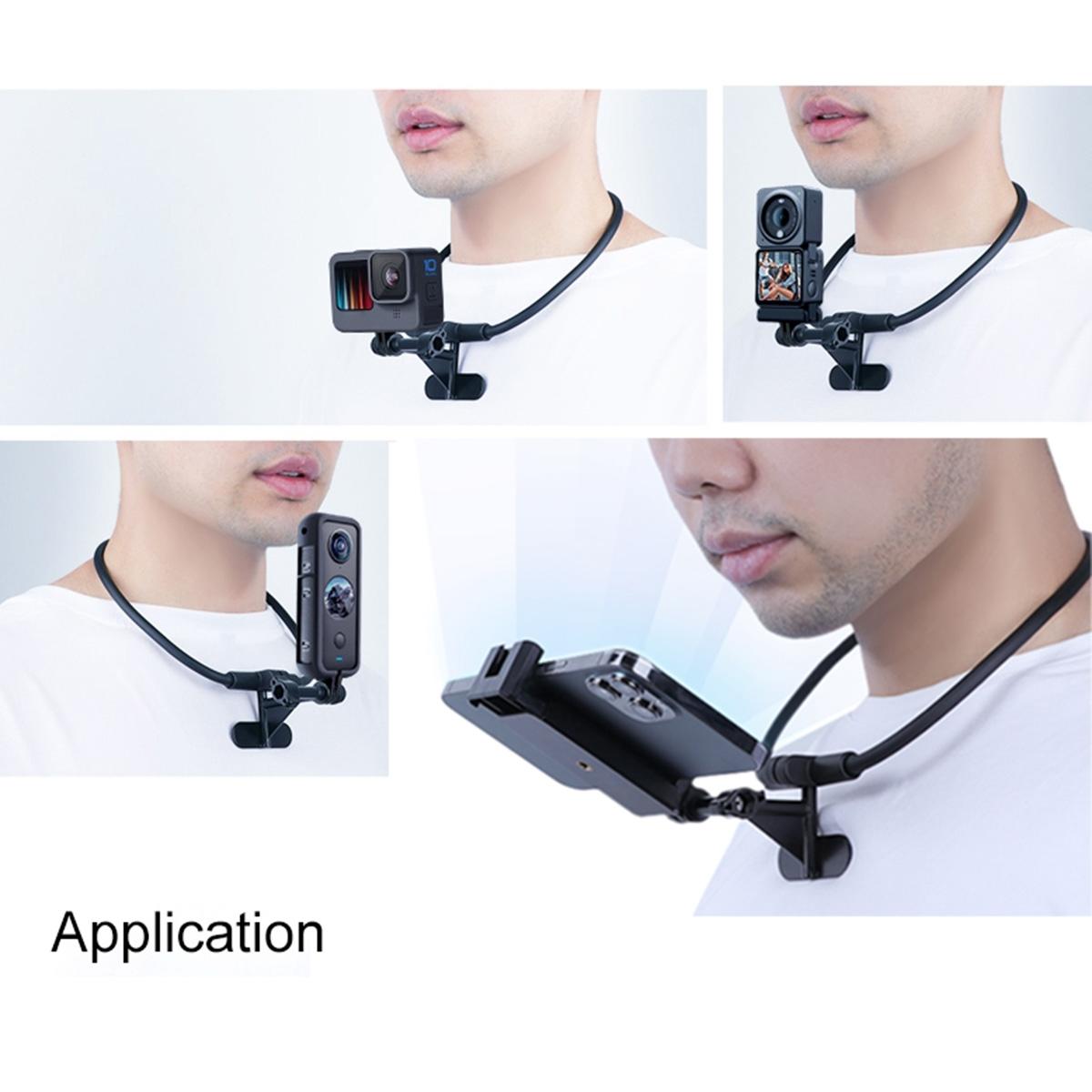 NNEIDS Neck Phone Camera Holder With Phone Clamp - Hands-Free & Extended