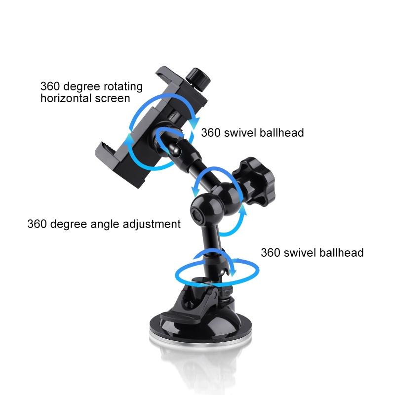 NNEIDS Articulating Magic Arm With Suction Cup Phone Mount 4.5 - 7.2 Inch Phones