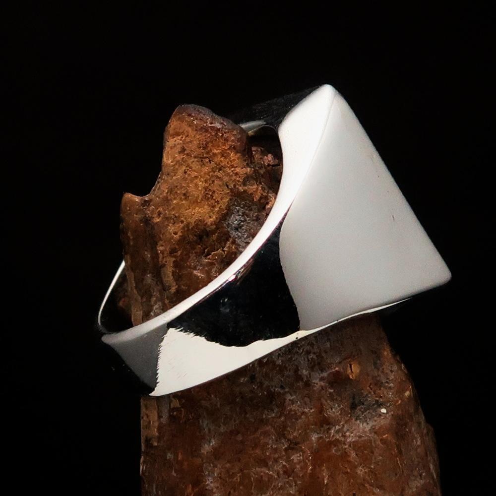 Excellent crafted Men's Revolution Ring Black Fidel - Sterling Silver