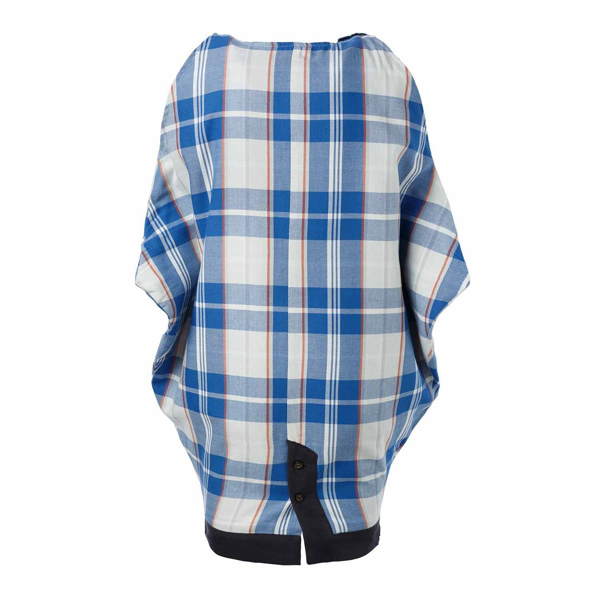 Blue and White Girls Tartan Dress