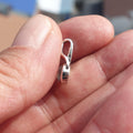 Moonstone Pendant, Moonstone Charm, Sterling Silver Pendant, Minimalist Loop Pendant, natural Ceylon Moonstone, Gift for Her