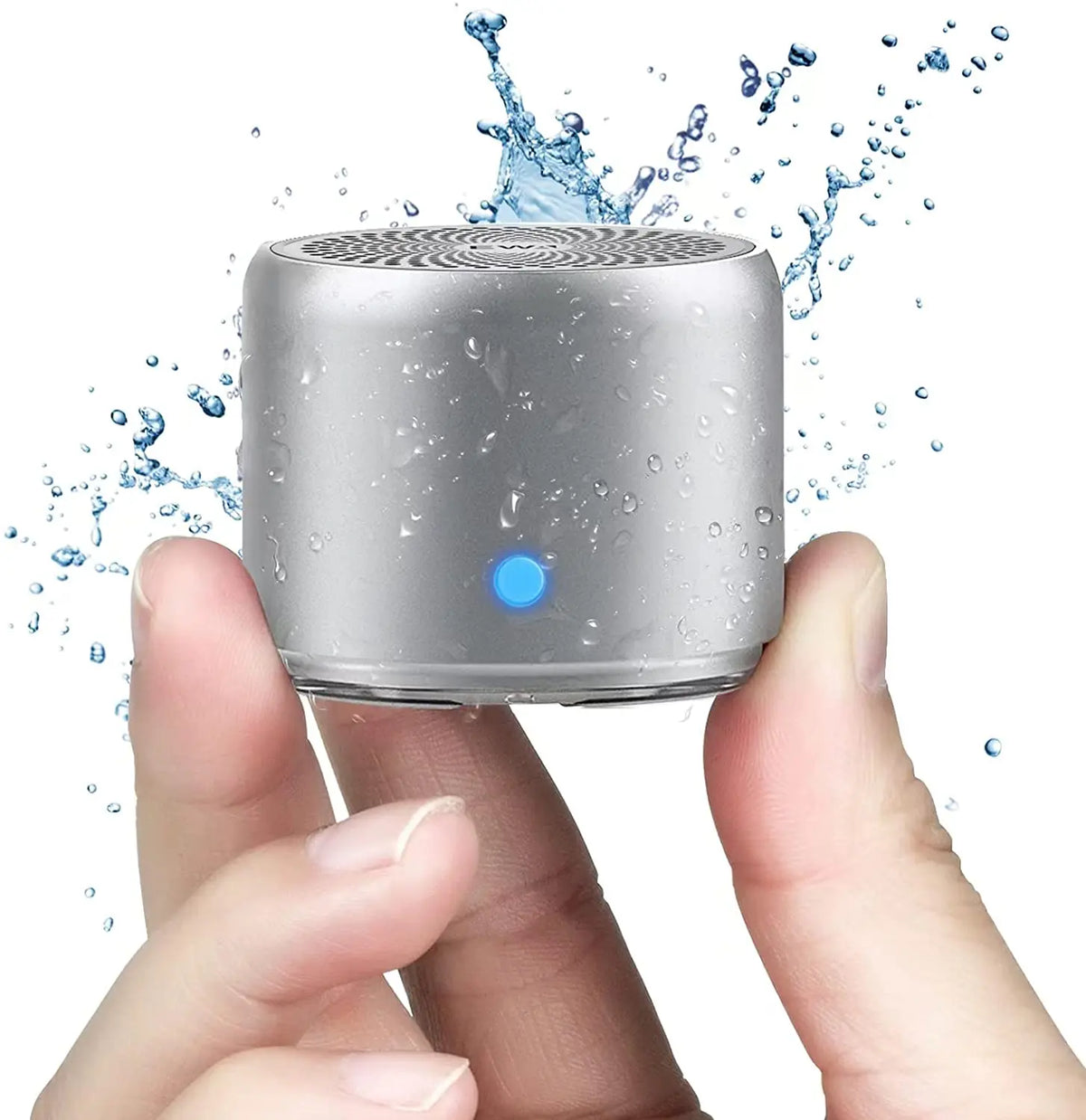 Mini Speaker with Custom Bass Radiator Silver