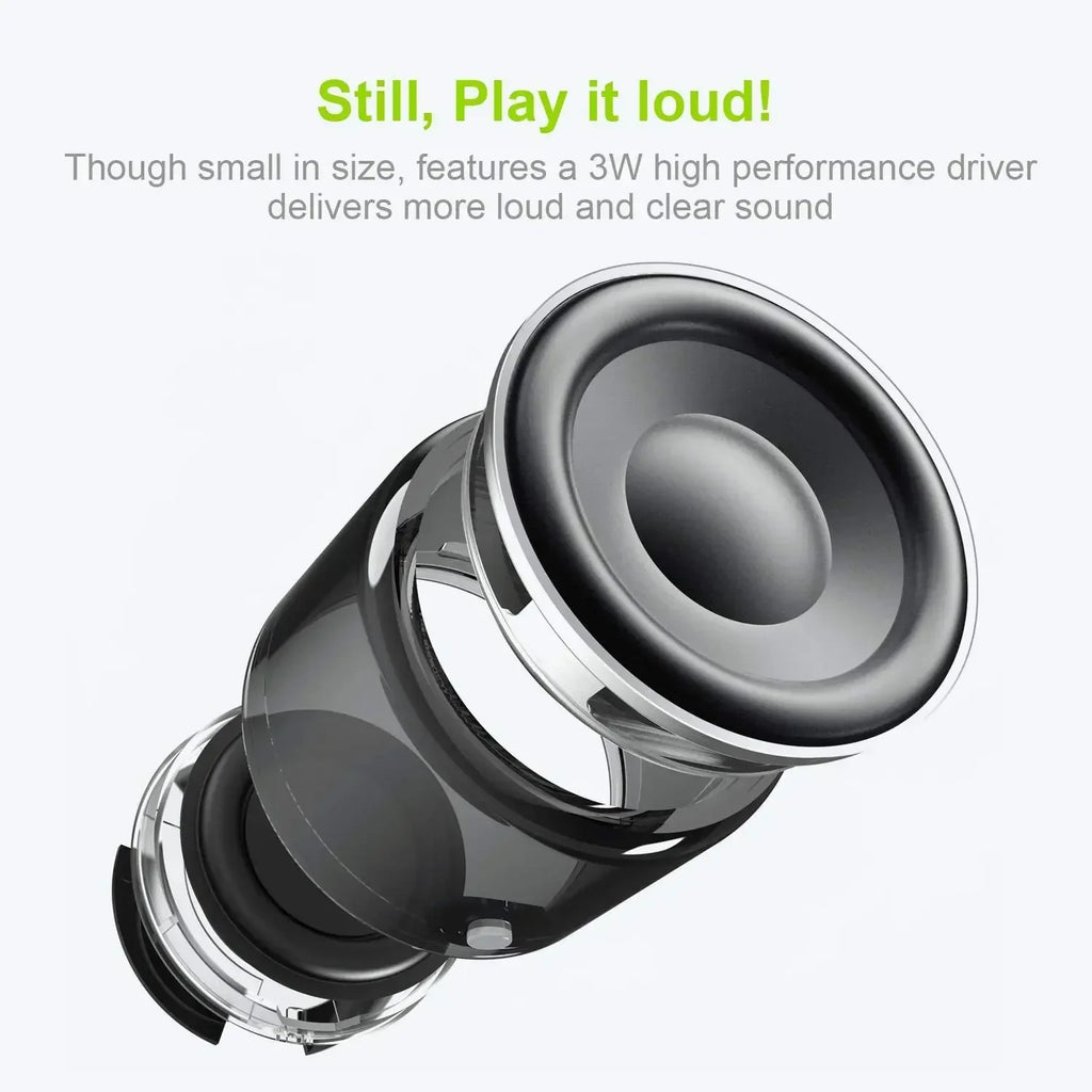 Mini Speaker with Custom Bass Radiator Silver