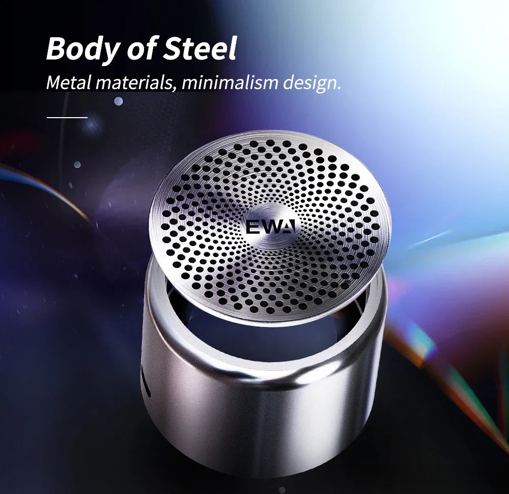 Mini Speaker with Custom Bass Radiator Silver