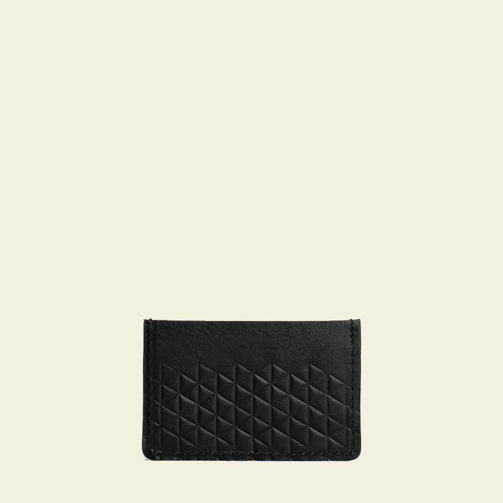 Leather card holder - Geometric Net-1