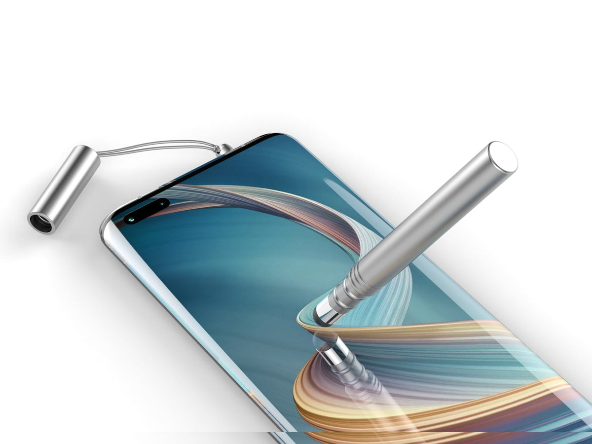 Techancy Mini Stylus Prateado TZ6297, Sensibilidade Precisa Para Telemóveis E Tablets, Com Tomada Para Auscultadores Para Fácil Armazenamento.