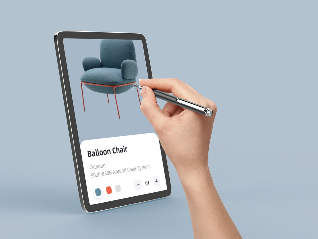 Techancy Caneta Stylus De Alumínio Preta TZ6297, Aspeto Elegante Sensibilidade Precisa Para Telemóveis E Tablets