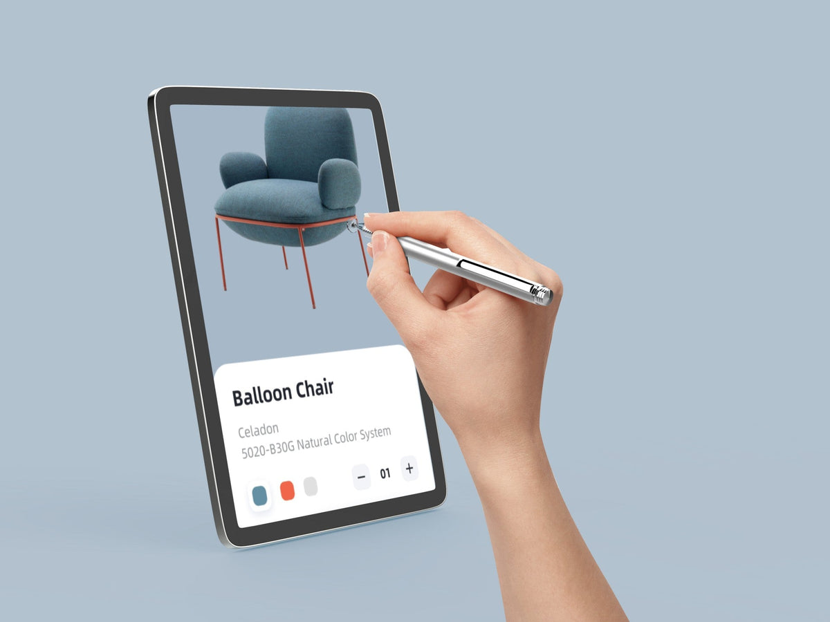 Techancy Caneta Stylus De Alumínio Prateada TZ6297, Aspeto Elegante Sensibilidade Precisa Para Telemóveis E Tablets