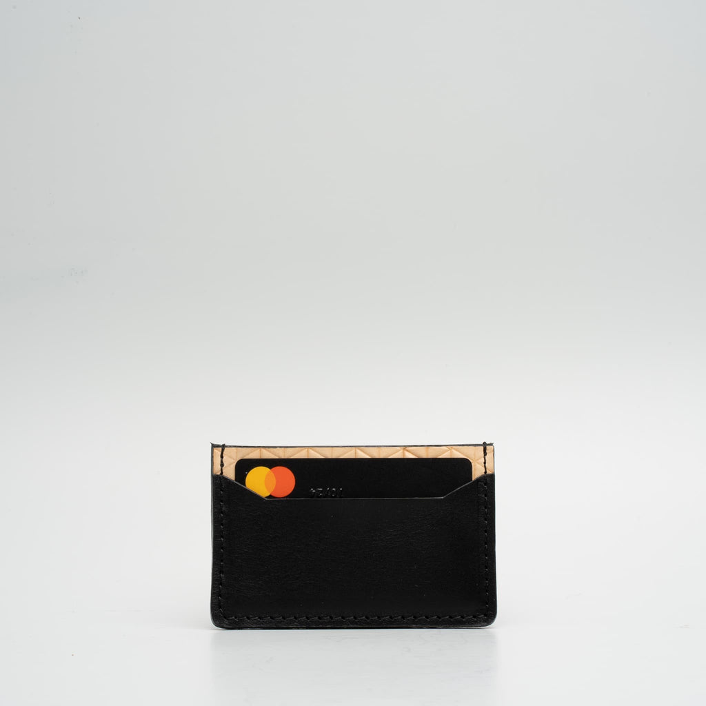 Leather card holder - Geometric Net-4