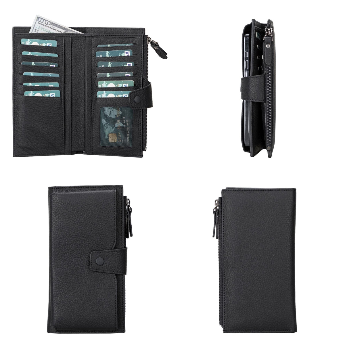 Riverton Women's Leather Wallet with Cell Phone Section
