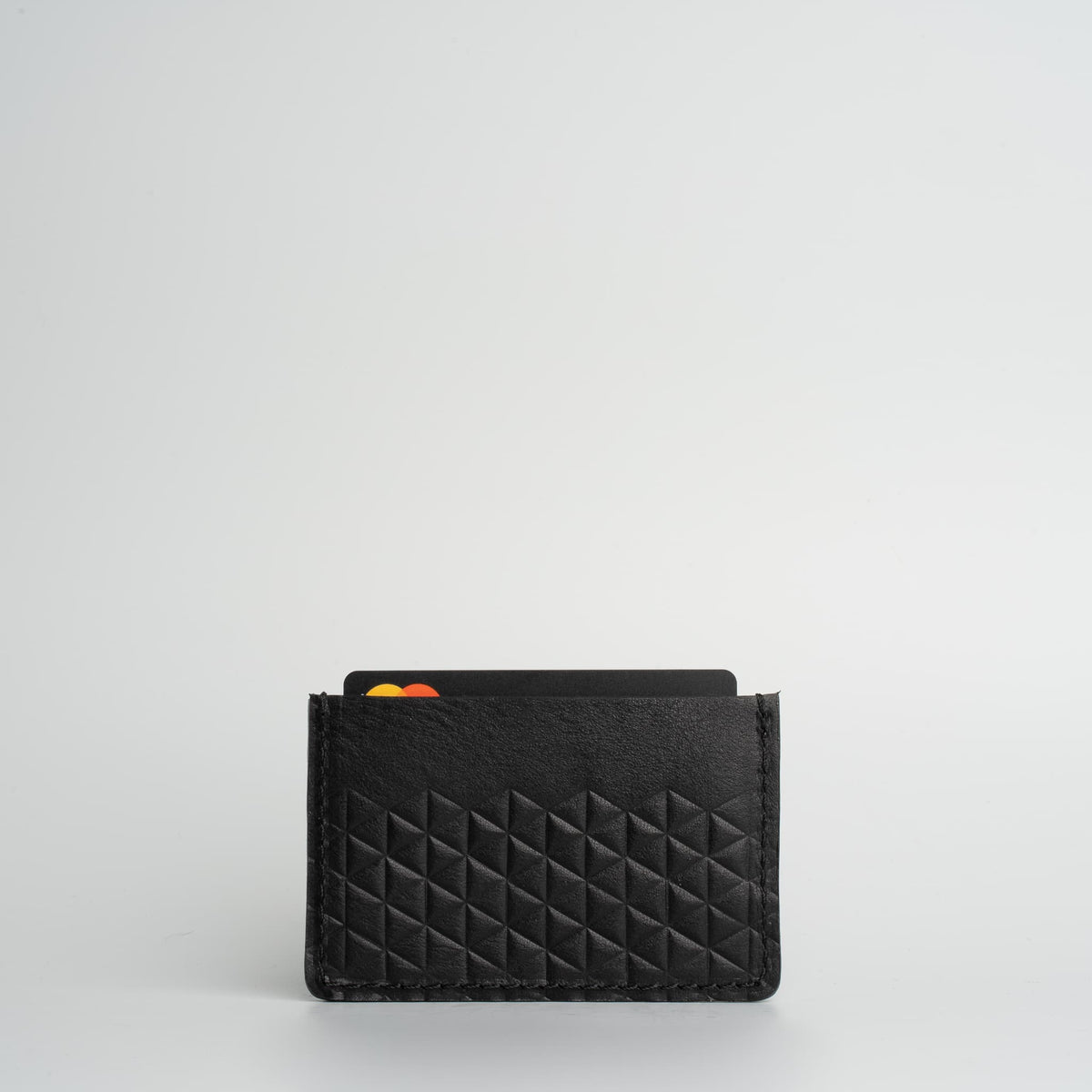 Leather card holder - Geometric Net-2